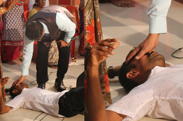 Hundreds gathered at the Healing Retreat Prayer organized at the Prayer Tower Center in Mangalore by Bro Andrew Richard here on Friday, Feb 23, 2018. People who attended the prayers received Instant Healing and Deliverance.